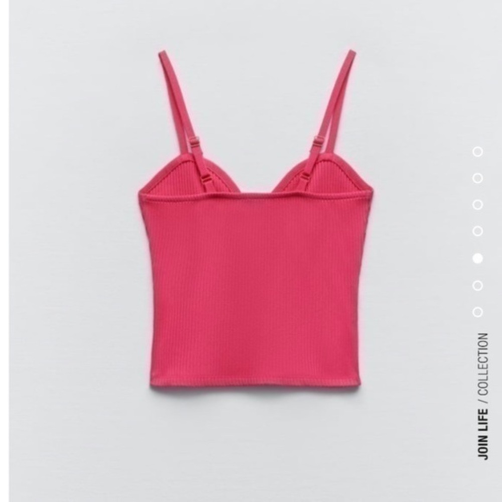 New Zara | Ribbed Pink Top - Picture 5 of 7